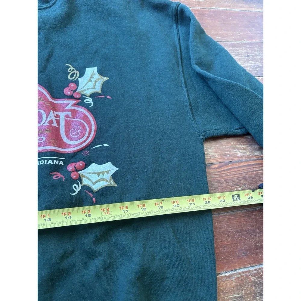 VINTAGE Showboat Las Vegas Casino Sweater Crewneck Indiana Green‎ Size XL